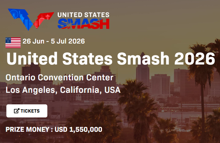 26 Jun - 5 Jul 2026 United States Smash 2026 Ontario Convention Center Los Angeles, California, USA