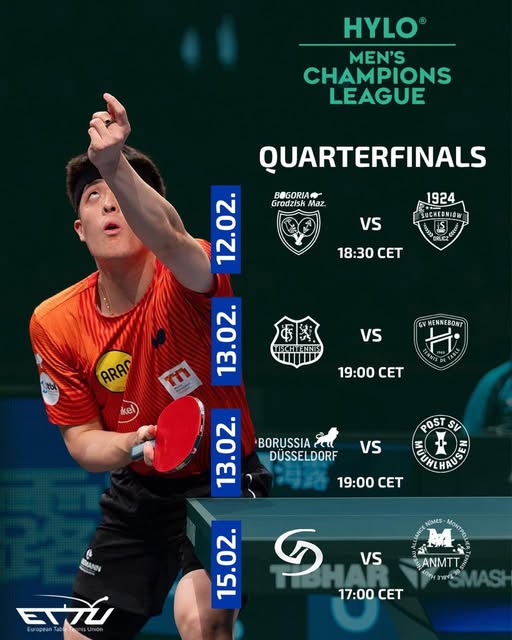 quarts de finale champion's league 12.02 au 15.02.2026