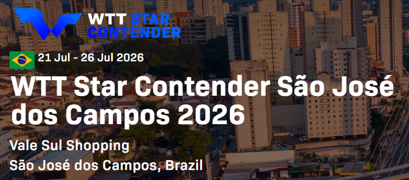 21 Jul - 26 Jul 2026 WTT Star Contender São José dos Campos 2026 Vale Sul Shopping São José dos Campos, Brazil